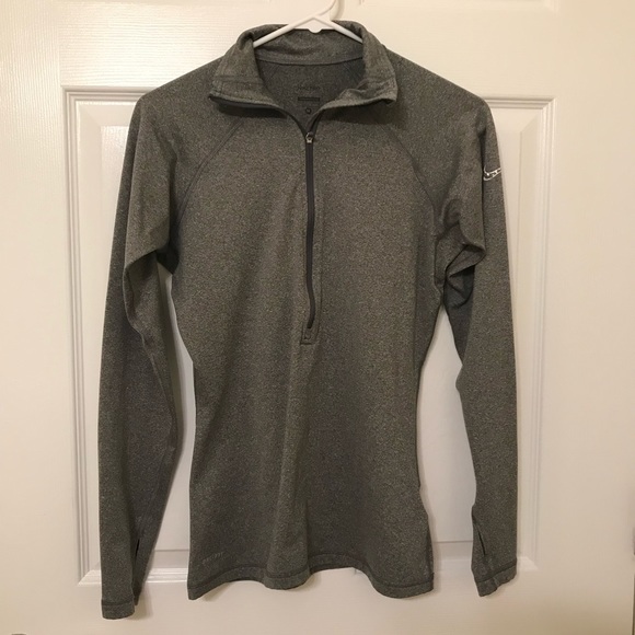 Nike Pro Dri Fit Grey Running Quarterzip Jacket - Picture 8 of 12